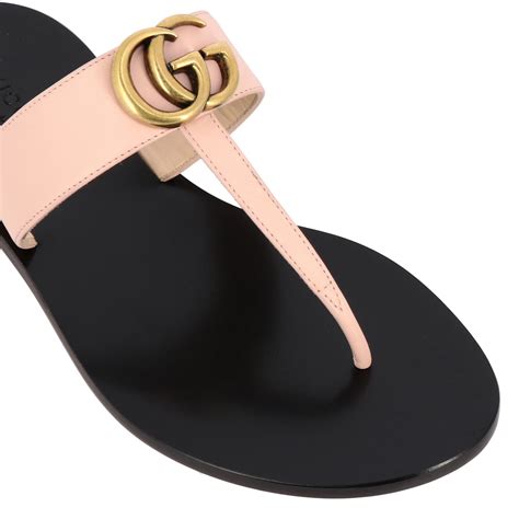 sandali rosa gucci|gucci marmont sandals.